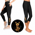 Patchwork Paws Tortoiseshell Scratch Kitty Leggings- Full Length or Capri  Pockets
