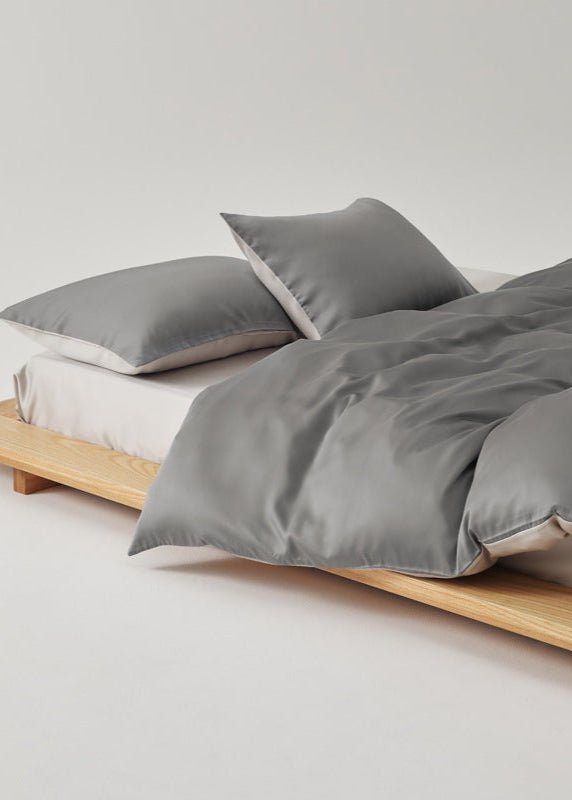 Adeline Pastel Silky Cooling TENCEL™ Bedding Set / Gray