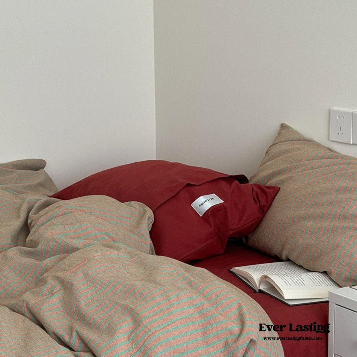 James Striped Bedding Set / Green