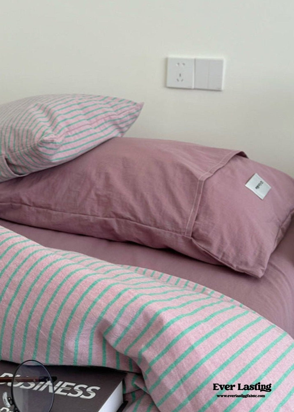 James Striped Bedding Set / Green
