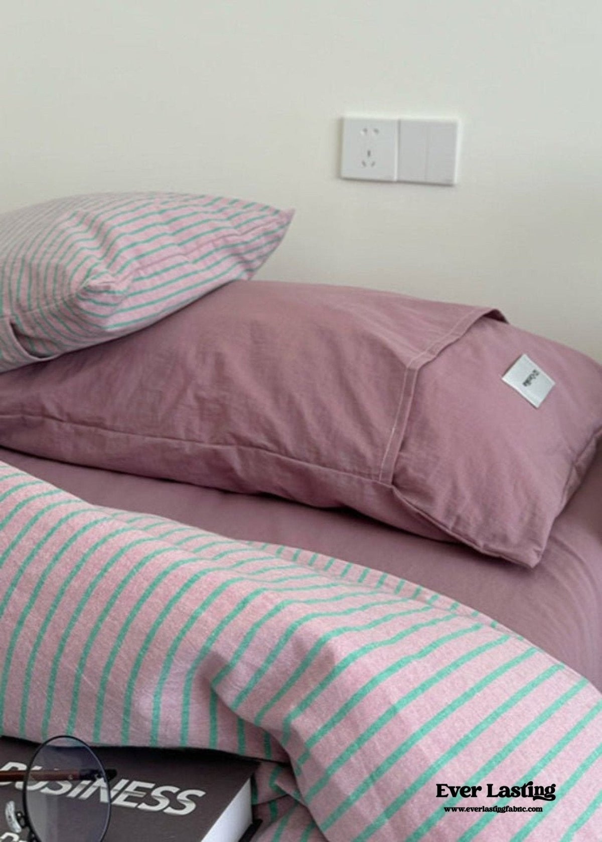 James Striped Bedding Set / Green